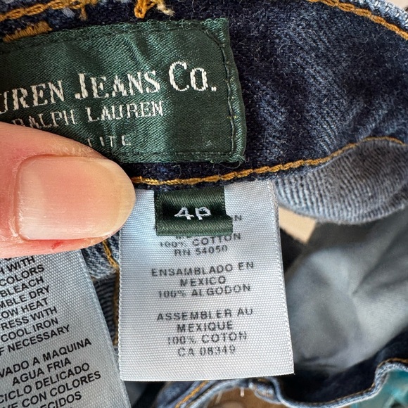 Ralph Lauren Blue Jean Shorts with Frayed Hem - Picture 3 of 3